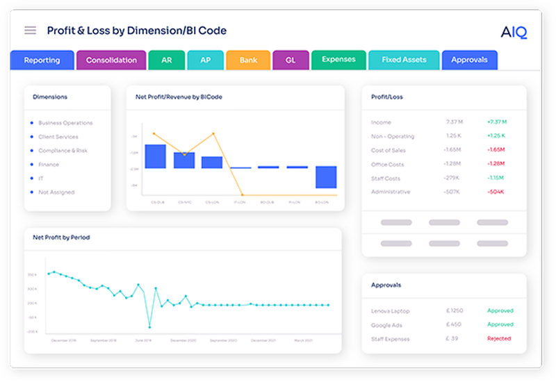 Profit & Loss dashboard_core financials