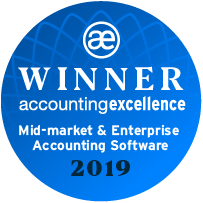 Winner Accounting Excellence Accounting Software of the Year Awards logo