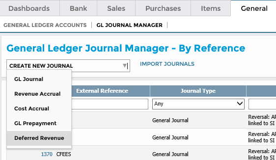 AccountsIQ Deferred Revenue Screen