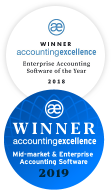 AccountsIQ Accounting Excellence Awards winning badges